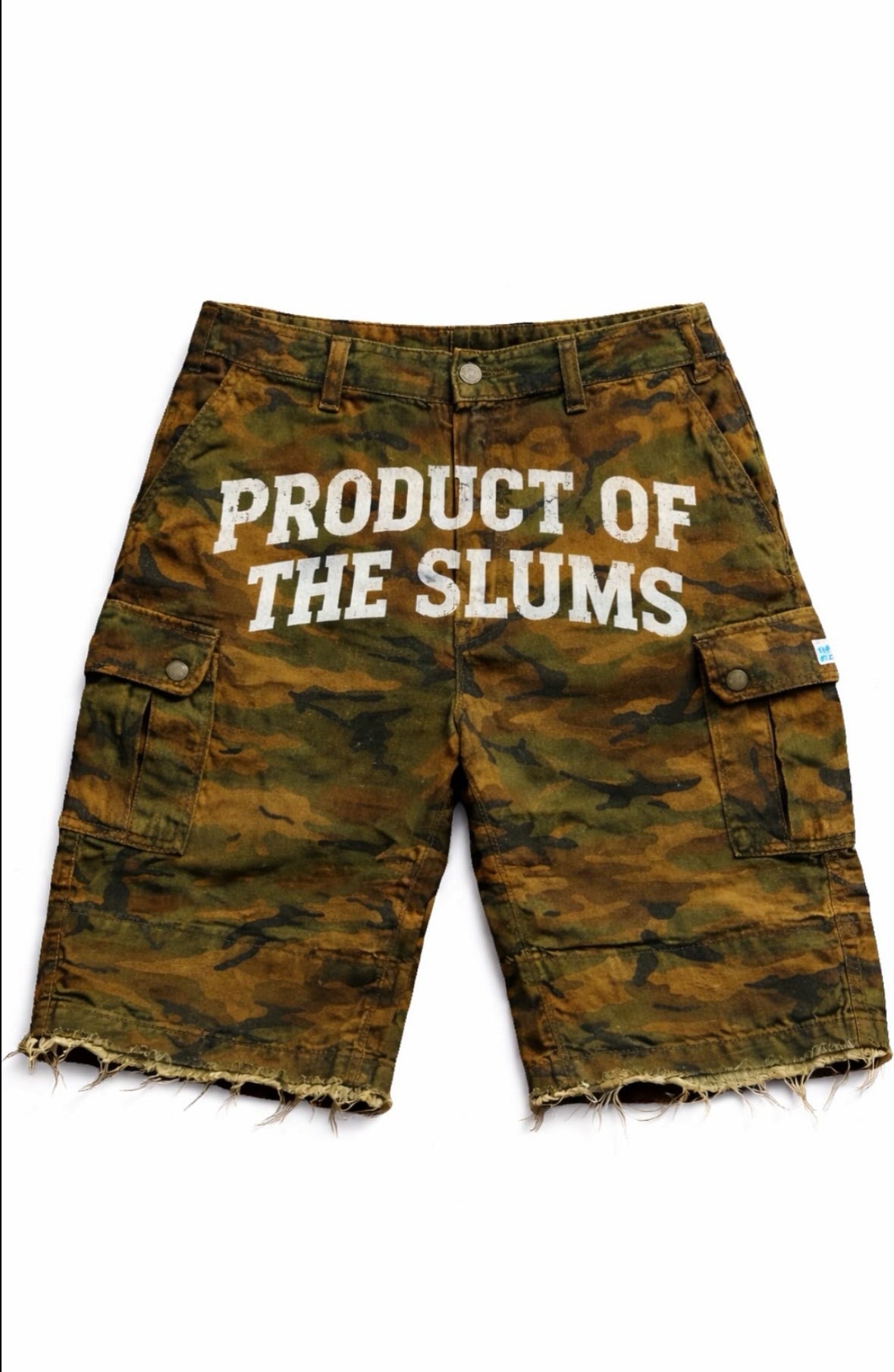 PRODUCT OF THE SLUMS OVERSIZED RIPPED JEANS